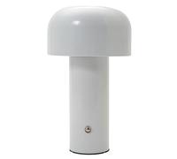 Modern Gloss Mushroom Style Rechargeable LED Touch Dimmable Table Lamp Happy Homewares White One Size