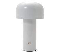 Modern Gloss Mushroom Style Rechargeable LED Touch Dimmable Table Lamp Happy Homewares White One Size