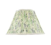 Happy Homewares Green and Blue Floral Victorian Scallop Shade with Embroidered Trims