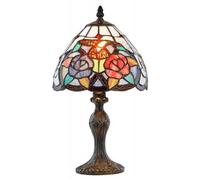 Happy Homewares Humming Bird Tiffany Lamp With Colourful Stained Glass Shade