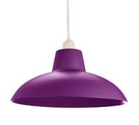 Industrial Retro Designed Matt Purple Curved Metal Ceiling Pendant Light Shade | 60w Maximum | 29cm Diameter by Happy Homewares