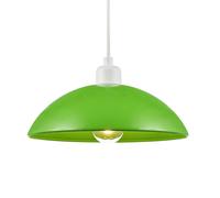 Industrial Retro Designer Lime Green Gloss Disc Metal Ceiling Pendant Lamp Shade, Green