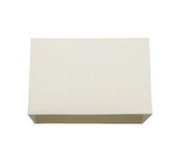 Contemporary Large Rectangular Cream Linen Fabric Lamp Shade for Table and Floor Lamp Bases | 40cm Width | Inner Luxurious Cotton Lining by Happy Homewares