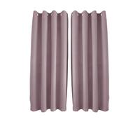 Happy Homewares Lavender Pink Linen Blackout Curtains - 46 x 63 Inch Drop - 2 Panel