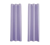 Lilac Eyelet Curtains - Thermal Blackout Curtains - 46 x 63 Inch Drop - 2 Panel, Purple