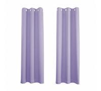 Lilac Eyelet Curtains - Thermal Blackout Curtains - 66 x 72 Inch Drop - 2 Panel, Purple