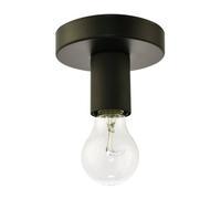 Happy Homewares Traditional Matte Black Ceiling or Wall Light Fitting to Showcase Industrial Style Light Bulbs | 12cm x 8cm | 1 x 11w E27