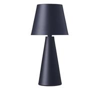 Matte Black Rechargeable 3w LED Touch Dimmable Table Lamp with Metal Cone Shade Happy Homewares Black One Size