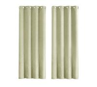 Happy Homewares Mint Green Lined Blackout Eyelet Curtains - 46 x 63 Inch Drop - Pair