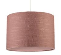Happy Homewares Mocha Mousse Brown Textured Linen Pendant Lighting Shade with Diffuser in Taupe | Size: 12 inches Happy Homewares Taupe 12 inches