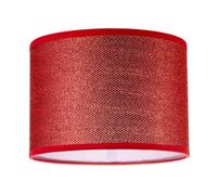Happy Homewares Modern And Designer Mini Diamond Red Glitter Fabric Round Lamp Shade