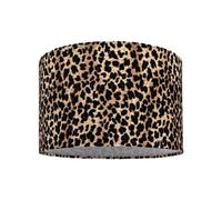 Modern and Distinctive Leopard Print Table or Pendant Lamp Shade in Soft Velvet - 30cm with White Cotton Inner | 60w Maximum by Happy Homewares