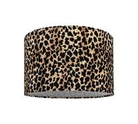 Modern and Distinctive Leopard Print Table or Pendant Lamp Shade in Soft Velvet - 30cm with White Cotton Inner | 60w Maximum by Happy Homewares