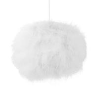 Happy Homewares Modern and Distinctive Small Real White Feather Decorated Pendant Light Shade