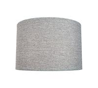 Contemporary and Stylish 10inch Light Charcoal Grey Linen Fabric Drum Lampshade - 60w Maximum | for Table Lamp or Pendant Rose by Happy Homewares