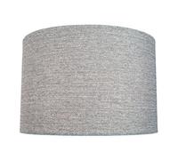 Happy Homewares Modern And Sleek 30Cm Width Light Grey Linen Fabric Drum Lamp Shade 60W Maximum
