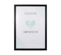 Happy Homewares Modern And Stylish Black Veneer Wood Effect A3 Plastic Frame For Wall Hanging