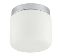 Happy Homewares Modern Bathroom Led Ceiling Light In Polished Chrome With Glass Shade