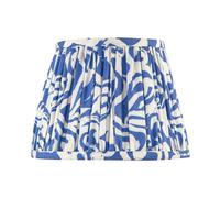 Happy Homewares Modern Blue Nova Pleated Cotton Fabric Lamp Shade with Tapered Design | Size: 10 inches Happy Homewares Blue 10 inches