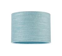 Happy Homewares Modern Bobbled And Textured Linen Lamp Shade In Light Duck Egg Blue