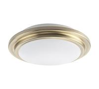Happy Homewares Modern Chic Antique Brass Flush LED Bathroom IP44 Ceiling Light Fitting | 15W with 900 Lumen Output | 5cm x 20cm