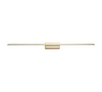 Happy Homewares Modern Designer Brushed Gold Metal LED Picture Wall Light Fitting with Rectangular Backplate | 90cm x 6cm x 6cm | 20w with 950 Lumens