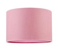 Happy Homewares Modern Designer Candy Pink Textured Linen Fabric Circular Lamp Shade