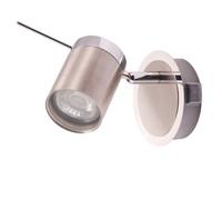 Happy Homewares Modern Designer Chrome and Satin Nickel Spot IP44 Bathroom Wall Light Fitting