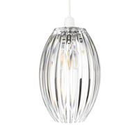 Happy Homewares Modern Designer Easy Fit Pendant Shade with Beautiful Clear Acrylic Curved Rods