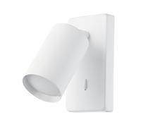 Designer LED Powered Matte Metal Spot Wall Light Fitting with Switch Happy Homewares White One Size