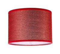 Happy Homewares Modern And Designer Mini Diamond Red Glitter Fabric Round Lamp Shade