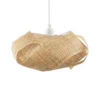 Happy Homewares Modern Designer Natural Brown Woven Rattan Pendant Lighting Shade