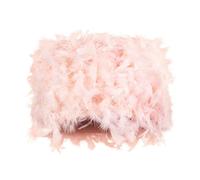 Happy Homewares Modern Designer Real Pink Feather Drum Lamp Shade with Inner Cotton Lining