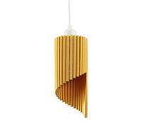 Happy Homewares Modern Designer Satin Gold Tubular Bells Styled Ceiling Pendant Light Shade