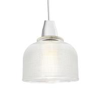 Happy Homewares Modern Domed Transparent Etched Glass Pendant Lighting Shade - 15Cm
