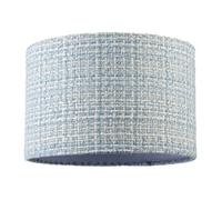 Happy Homewares Modern Drum Lamp Shade Upholstered In Soft Woven Boucle Style Fabric