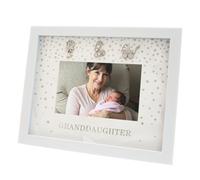 Happy Homewares Modern Granddaughter 4X6 White Frame With Silver Foil Falling Dots