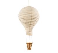 Happy Homewares Modern Hot Air Balloon Oatmeal Linen Easy Fit Pendant Lighting Shade