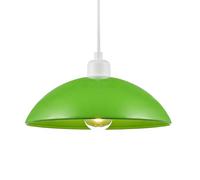 Industrial Retro Designer Lime Green Gloss Disc Metal Ceiling Pendant Lamp Shade, Green