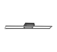 Happy Homewares Brushed Metal LED Ceiling Strip Light Fitting - Ideal for Kitchens in Black Happy Homewares Black