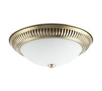 Happy Homewares Modern Led Ip44 Flush Ceiling Light In Antique Brass With Sensor