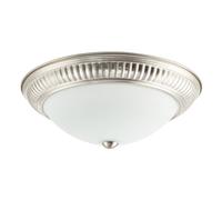 Happy Homewares Modern LED IP44 Flush Ceiling Light in with Movement Sensor in Metallic Silver Happy Homewares Metallic Silver