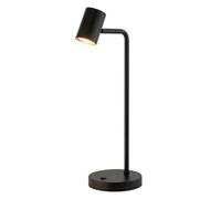 Happy Homewares Modern Led Spot Matt Black Metal Desk Lamp With Base Switch And Adjustable Head