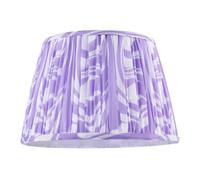 Happy Homewares Modern Lilac Pleated Cotton Fabric Lamp Shade with Wavy Lines Design | Size: 12 inches Happy Homewares Lilac 12 inches