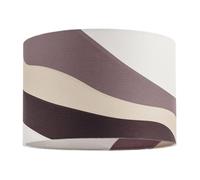 Happy Homewares Modern Linen Fabric Lamp Shade with Inner & Outer Wavy Design in Taupe | Size: 12 inches Happy Homewares Taupe 12 inches