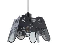 Happy Homewares Modern Matte Black Game Controller Pendant Light Shade with Laser Cut Holes | 17cm x 23cm | Perfect Room Addition for Any Gaming Fan