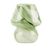 Happy Homewares Modern Mini Mushroom Glass Table Lamp With Green Marble Effect Pattern