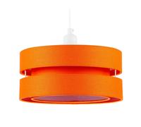 Modern Vibrant Orange Linen Fabric Triple Tier Ceiling Pendant Lighting Shade | 11w Maximum | Designer Style | 26cm Diameter by Happy Homewares
