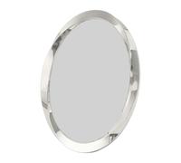 Happy Homewares Modern Oval Polished Nickel Plated Metal 4x6 Picture Frame with Twisting Design | For Table or Wall