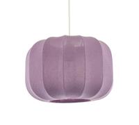 Happy Homewares Modern Pendant Lamp Shade with Soft Elasticated Fabric Lilac Covering